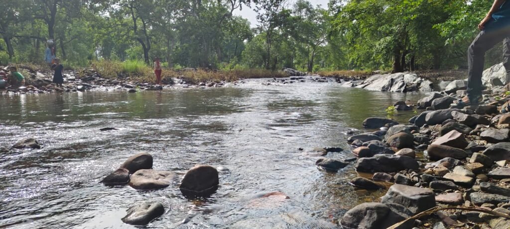 Leela had to walk up to this river every day to fetch drinking water.